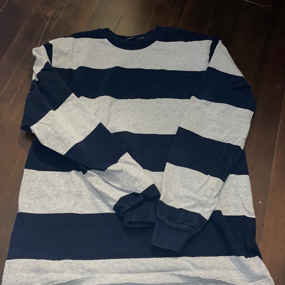 Brandy Melville navy blue and light gray long sleeve